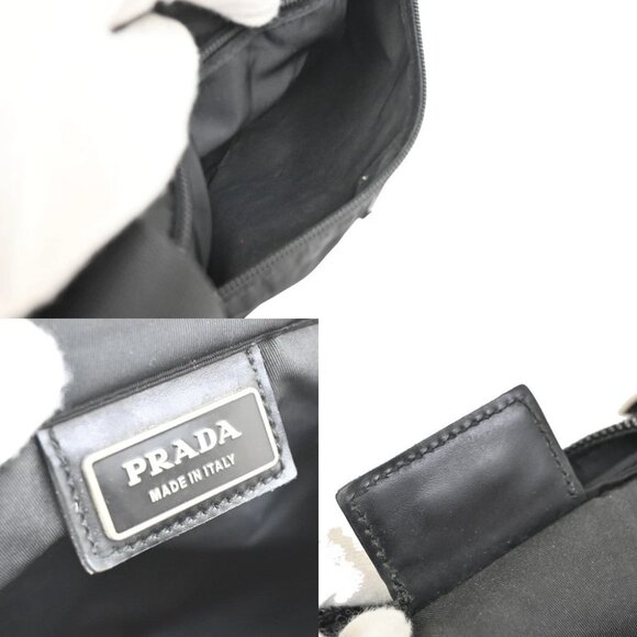 PRADA Logo Tessuto Crossbody Shoulder Bag Nylon Leather Black SHW Italy 31KB226 - Picture 7 of 13
